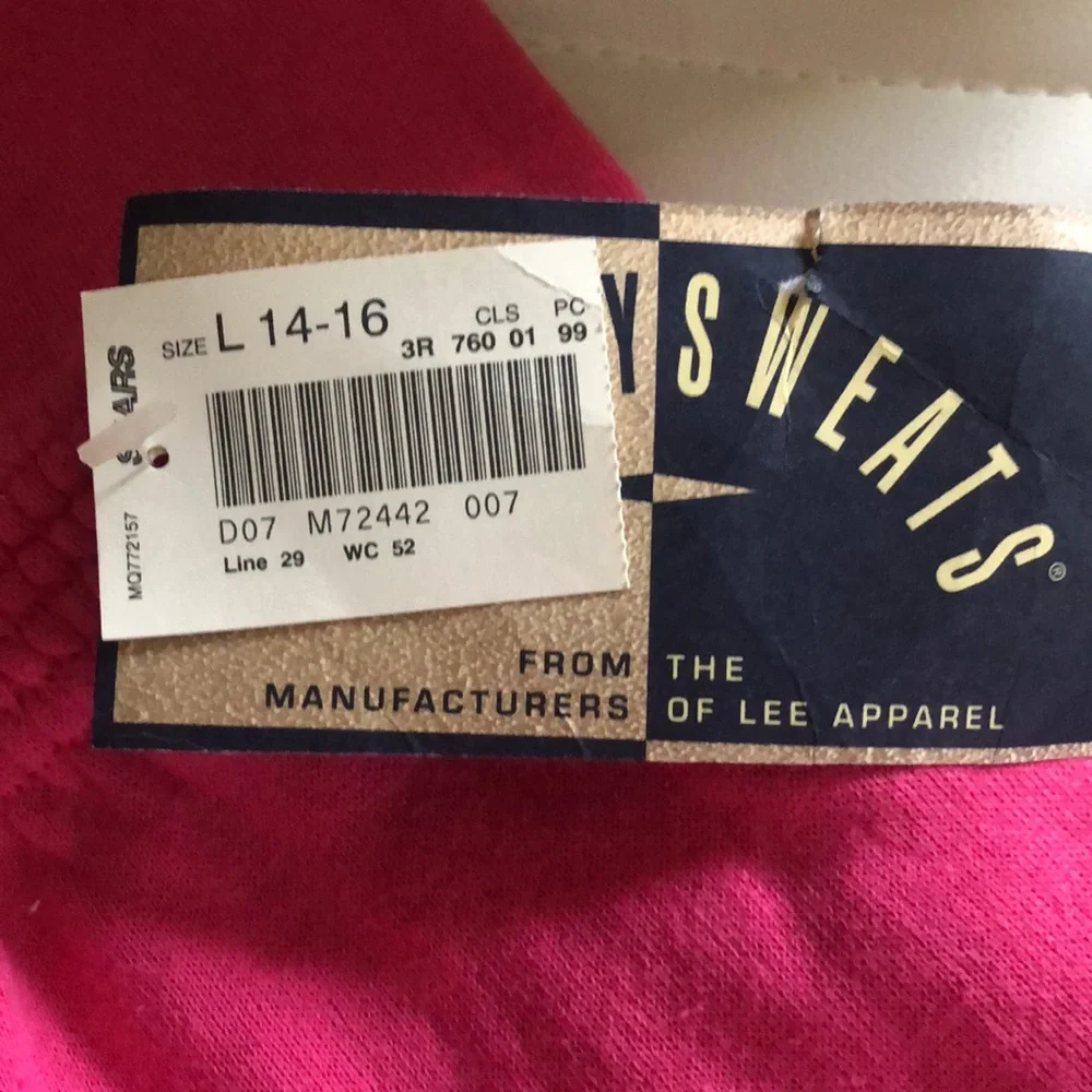 New sweatpants by Lee Apparel pink elastic waist and bottom cuff - Picture 5 of 13